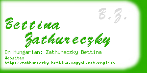 bettina zathureczky business card